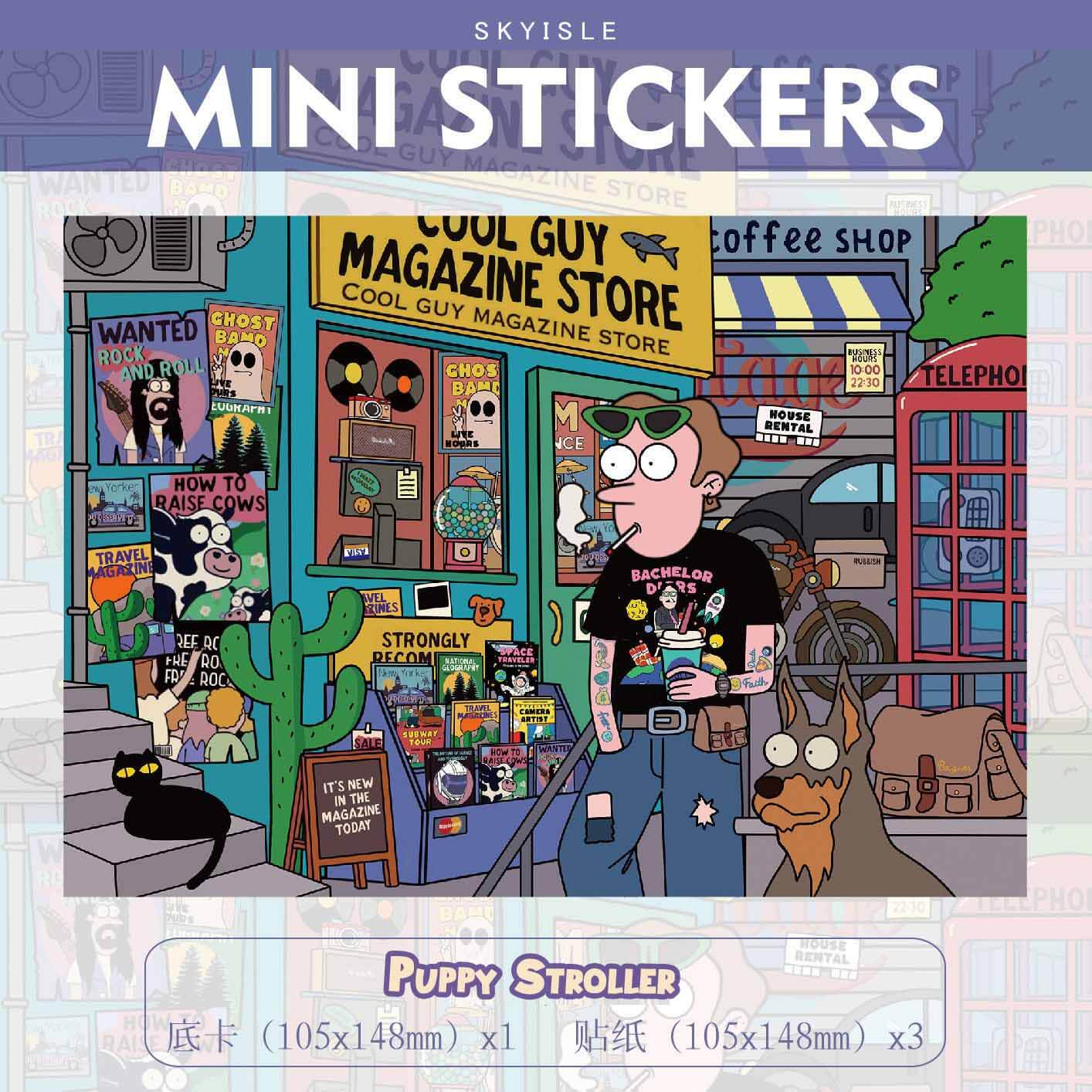 Modern Youth DIY 3D Scene Stickers 4 Cute Miniature Scenes(S)
