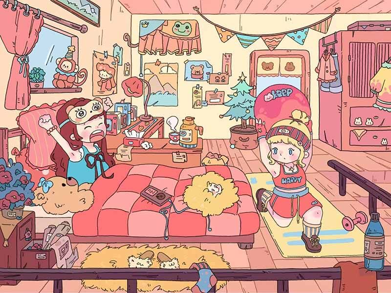 Morning Notes DIY 3D Scene Stickers 2 Cute Miniature Scenes(S)