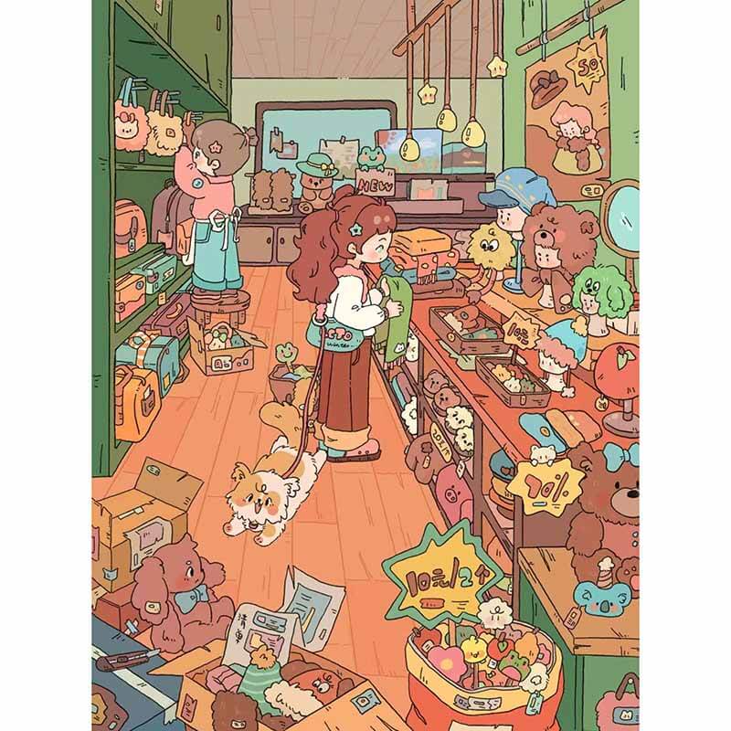 Morning Notes DIY 3D Scene Stickers 2 Cute Miniature Scenes(S)