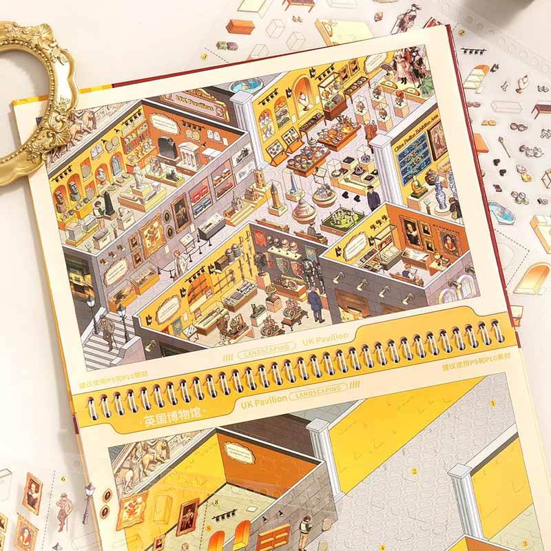 Museum Archive DIY 3D Scene Stickers 2 Cute  Scenes(M)