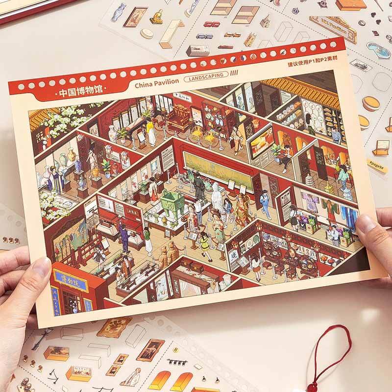 Museum Archive DIY 3D Scene Stickers 2 Cute  Scenes(M)