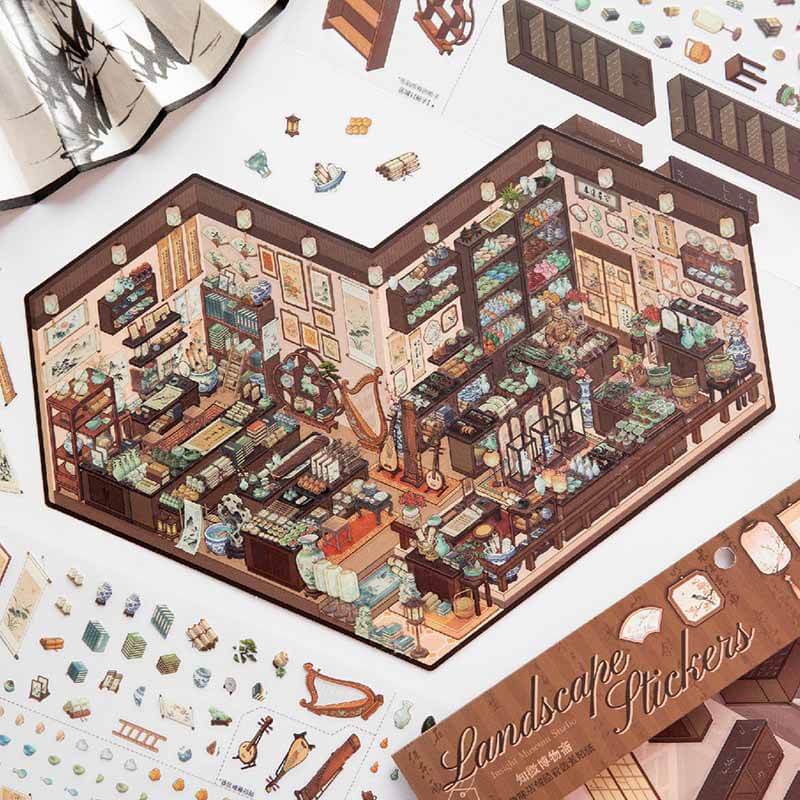 Mystery Archive DIY 3D Scene Stickers With Guide Lines(XL)