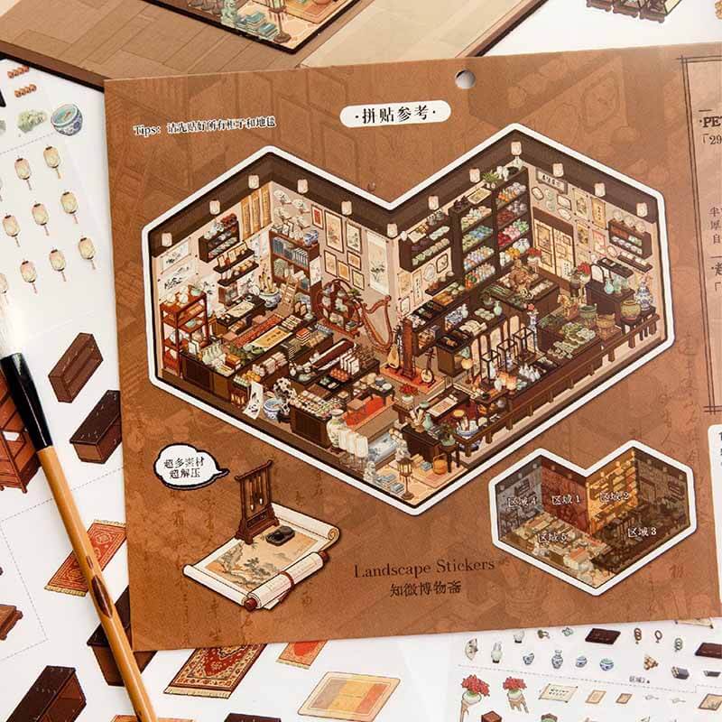 Mystery Archive DIY 3D Scene Stickers With Guide Lines(XL)