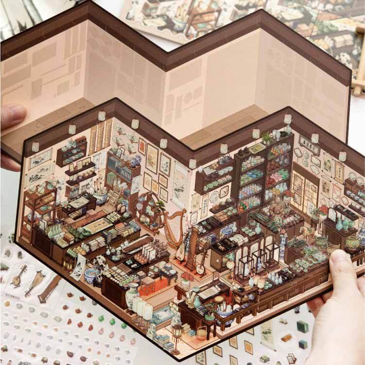 Mystery Archive DIY 3D Scene Stickers With Guide Lines(XL)