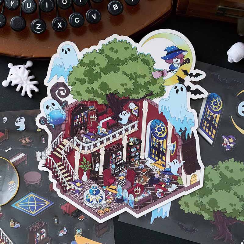 Mystery Vacation DIY 3D Scene Stickers 4 Cute Miniature Scenes(M&L)