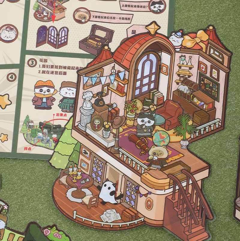 Mystic Carnival DIY 3D Scene Stickers 4 Cute Miniature Scenes(L)