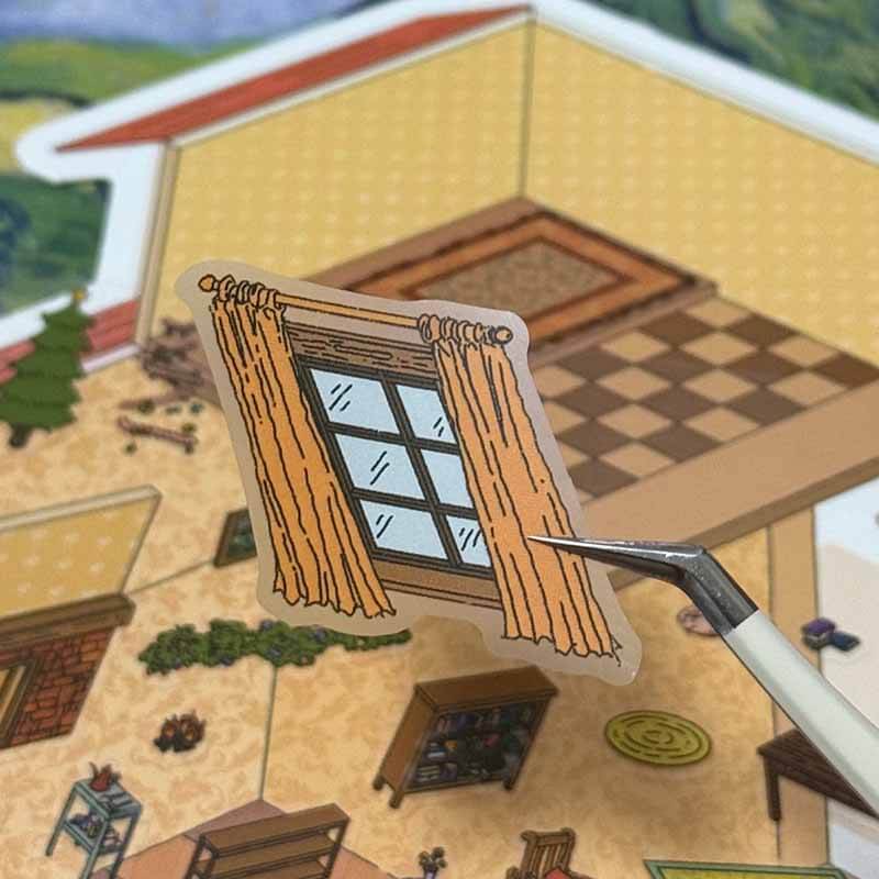Nature & Books DIY 3D Scene Stickers 2 Cute Miniature Scenes(S&L)