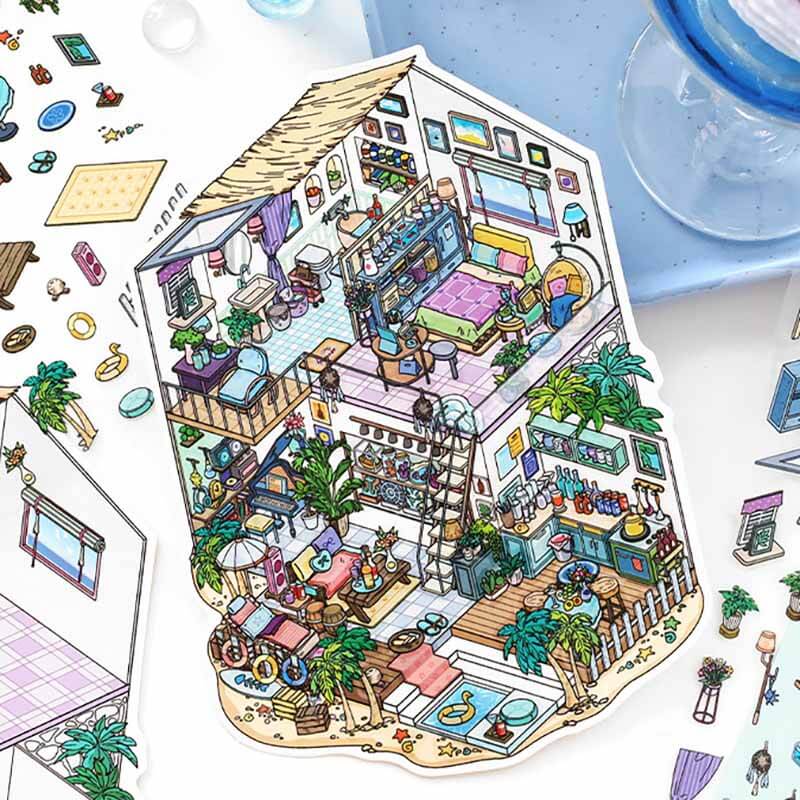Nature’s Haven DIY 3D Scene Stickers 4 Cute Miniature Scenes