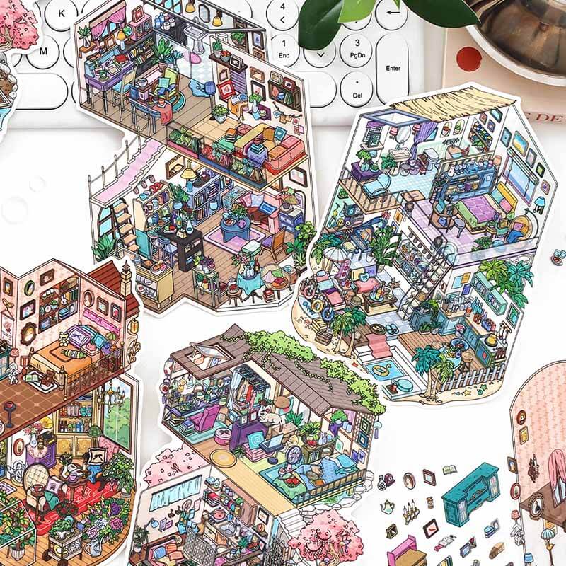 Nature’s Haven DIY 3D Scene Stickers 4 Cute Miniature Scenes