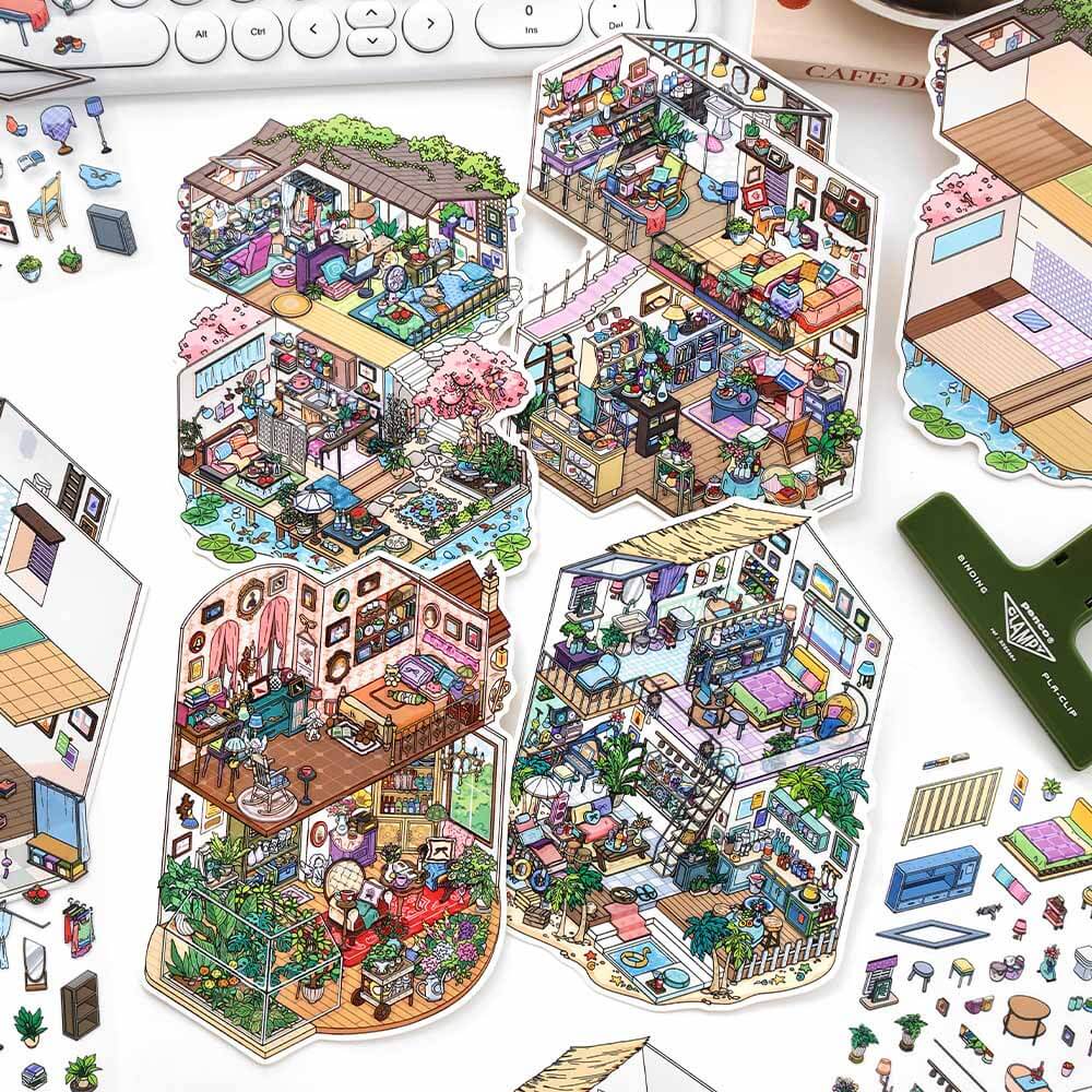Nature’s Haven DIY 3D Scene Stickers 4 Cute Miniature Scenes