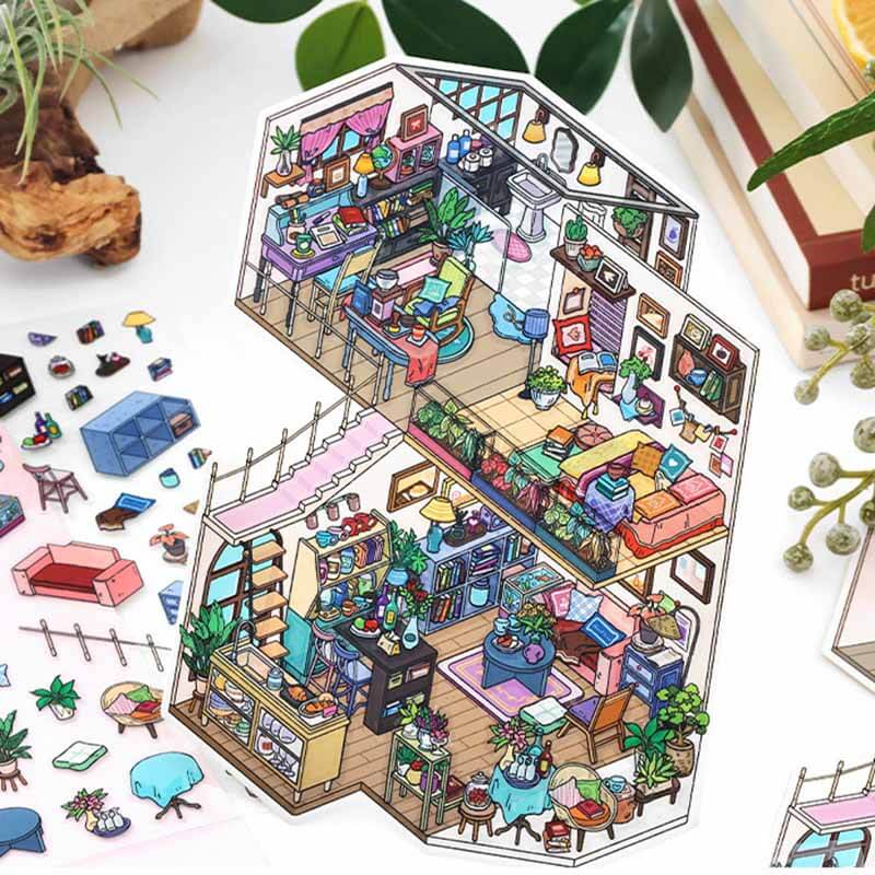 Nature’s Haven DIY 3D Scene Stickers 4 Cute Miniature Scenes