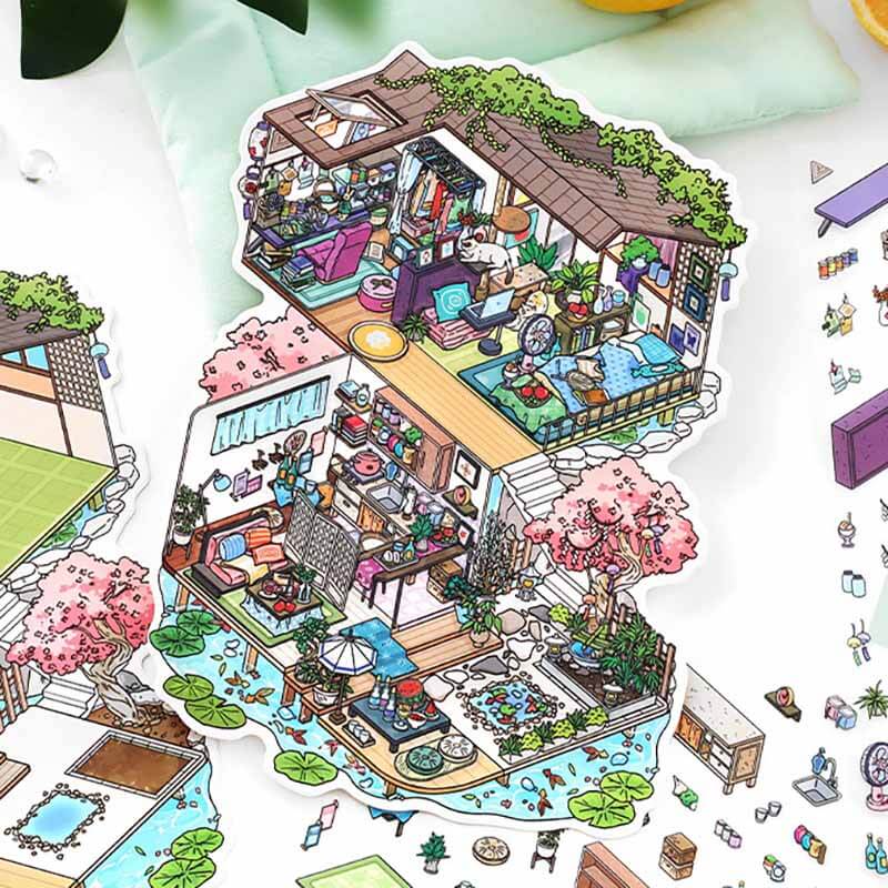 Nature’s Haven DIY 3D Scene Stickers 4 Cute Miniature Scenes