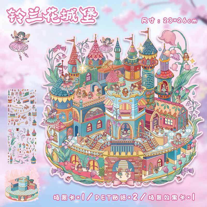 Nature’s Secret DIY 3D Scene Stickers 2 Cute Miniature Scenes(L)
