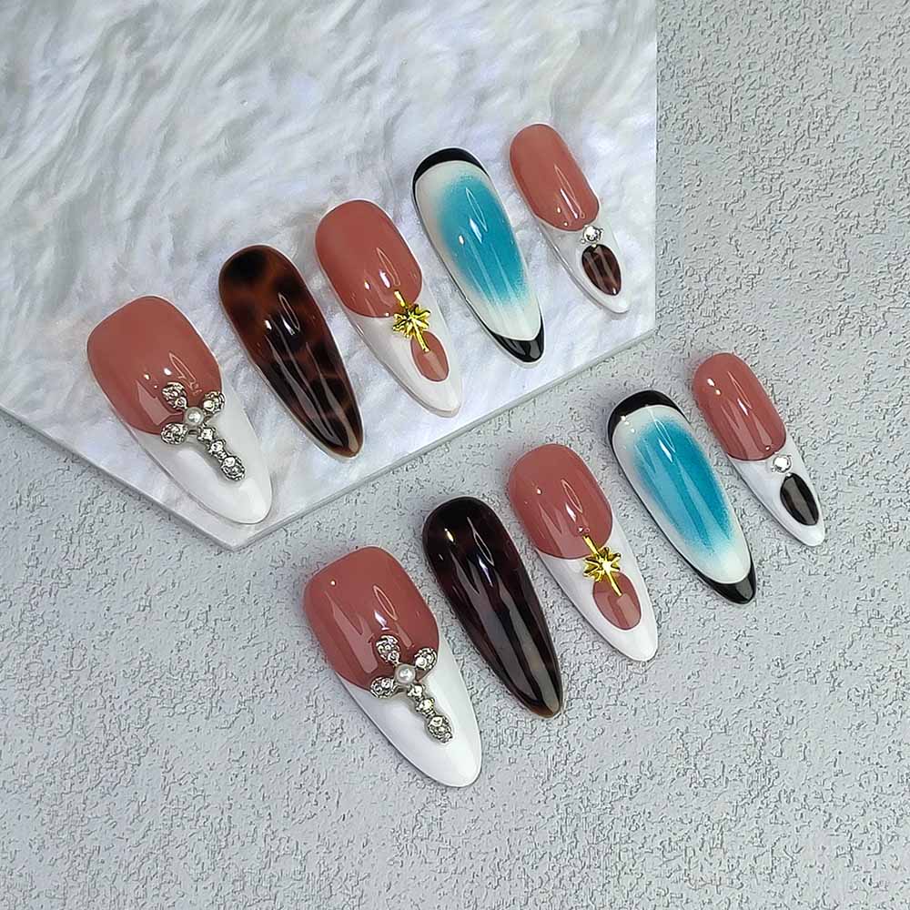 Beauty Art Garden Press On Nails Nebula Tortoise 176