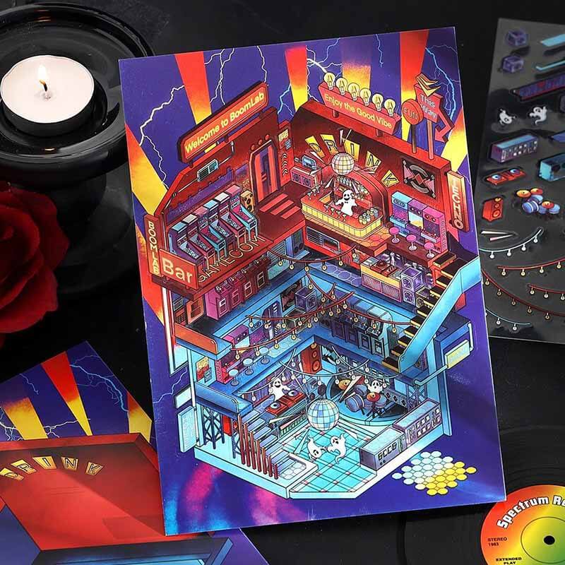 Neo Chill City DIY 3D Scene Stickers 4 Cute Miniature Scenes