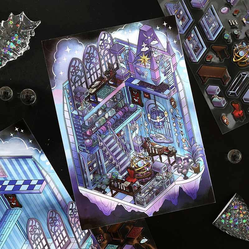 Neo Chill City DIY 3D Scene Stickers 4 Cute Miniature Scenes
