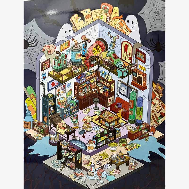 Neo Retro Vibes DIY 3D Scene Stickers 3 Cute Miniature Scenes(L)