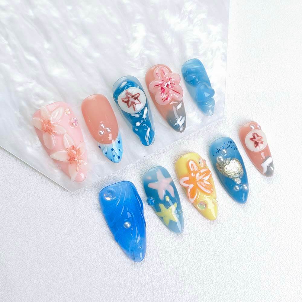 Beauty Art Garden Press On Nails Neptune’s Garden 189