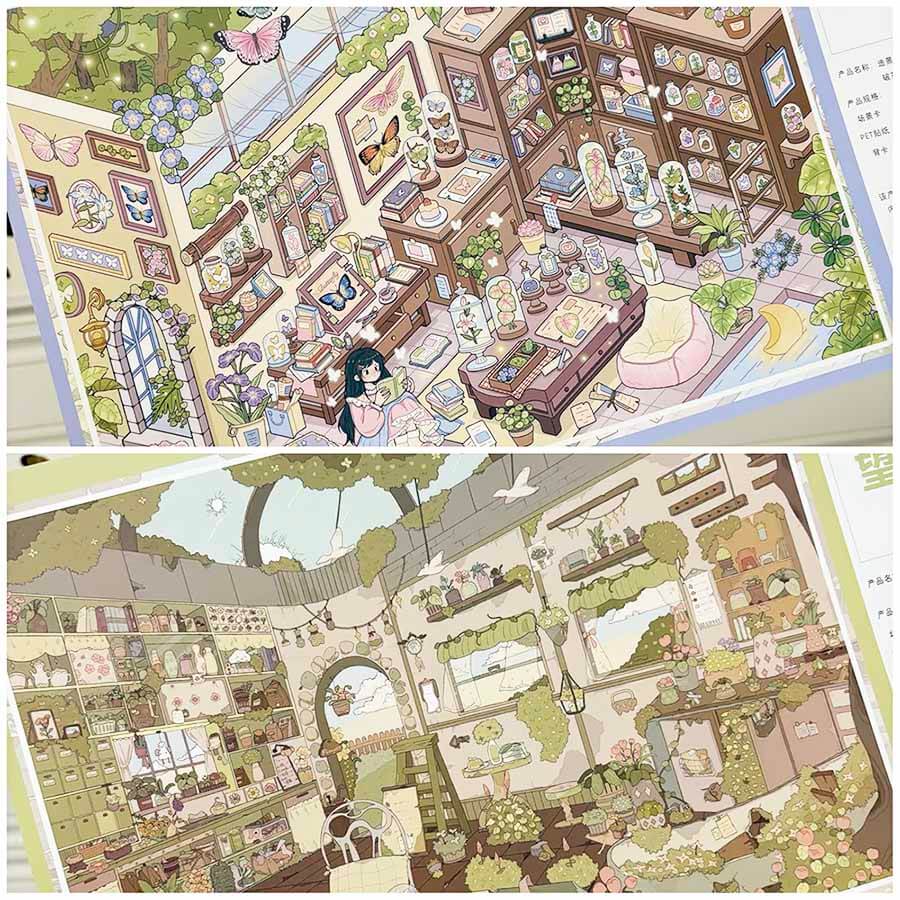 New Beginnings DIY 3D Sticker 2 Cute Miniature Scenes(xL)