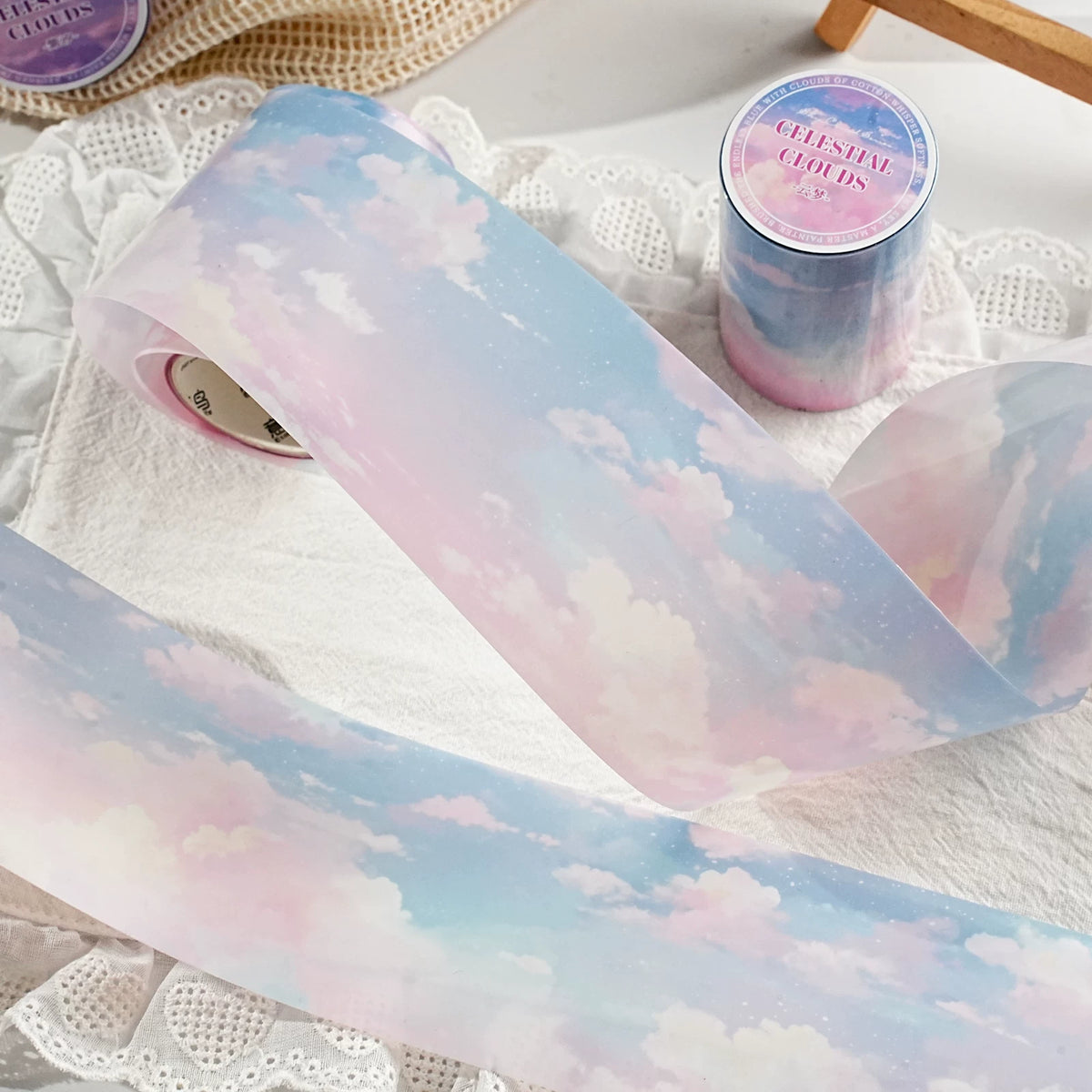 Sky Cloud Mirror PET Journal Collage Sticker