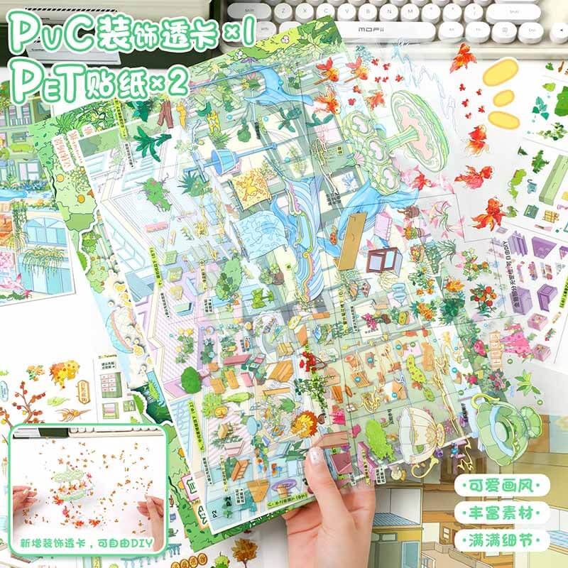 Ocean Dream DIY 3D Scene Stickers 2 Cute  Scenes(xL)