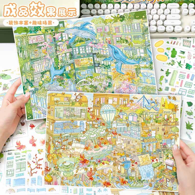 Ocean Dream DIY 3D Scene Stickers 2 Cute  Scenes(xL)