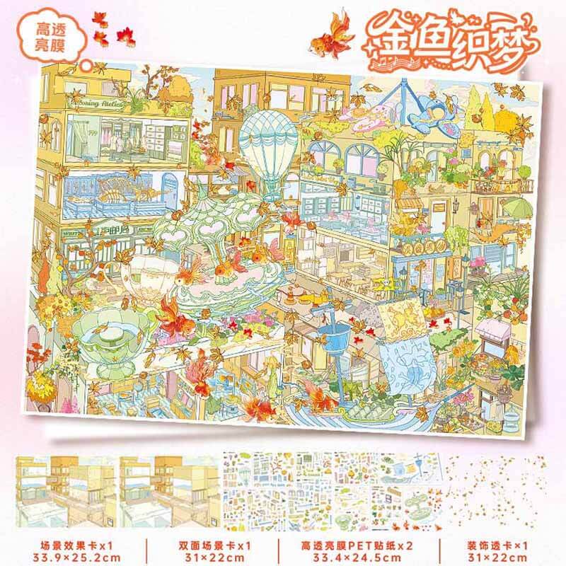 Ocean Dream DIY 3D Scene Stickers 2 Cute  Scenes(xL)