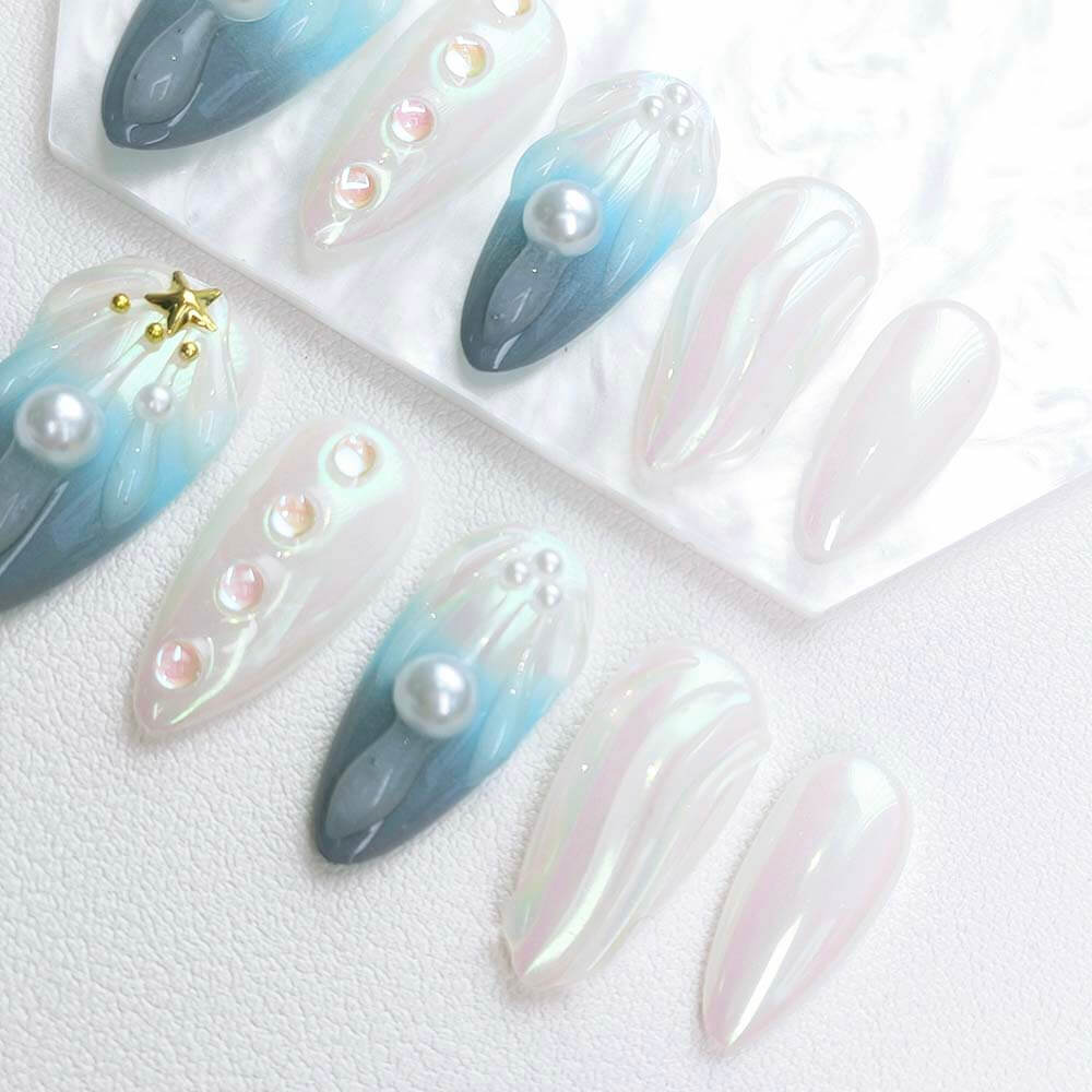 Beauty Art Garden Press On Nails Ocean Stardust 187