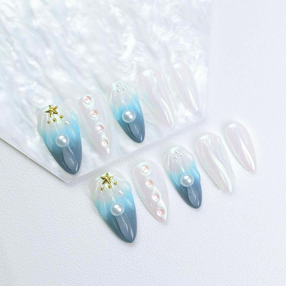 Beauty Art Garden Press On Nails Ocean Stardust 187