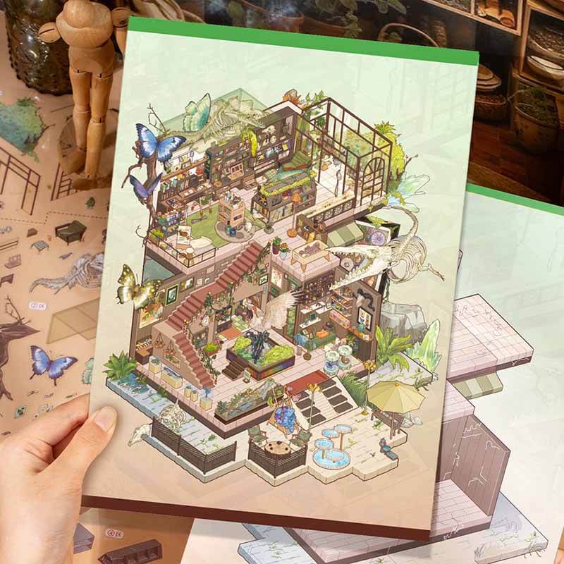 Odd Finds DIY 3D Scene Stickers With Guide Lines(XL)