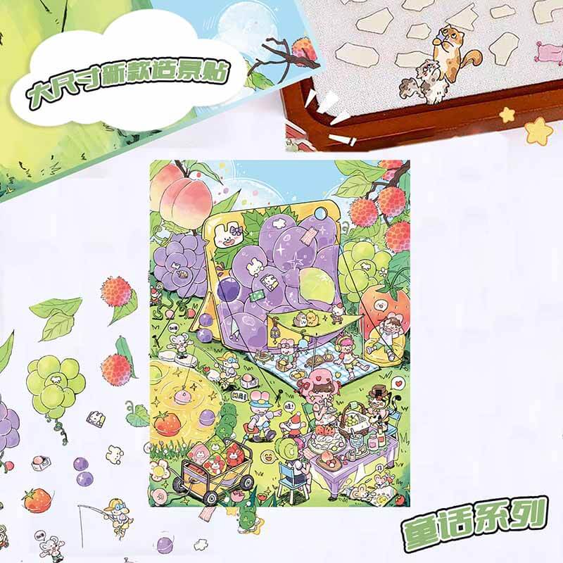 Outdoor Moments DIY 3D Scene Stickers 2 Cute Scenes(L)