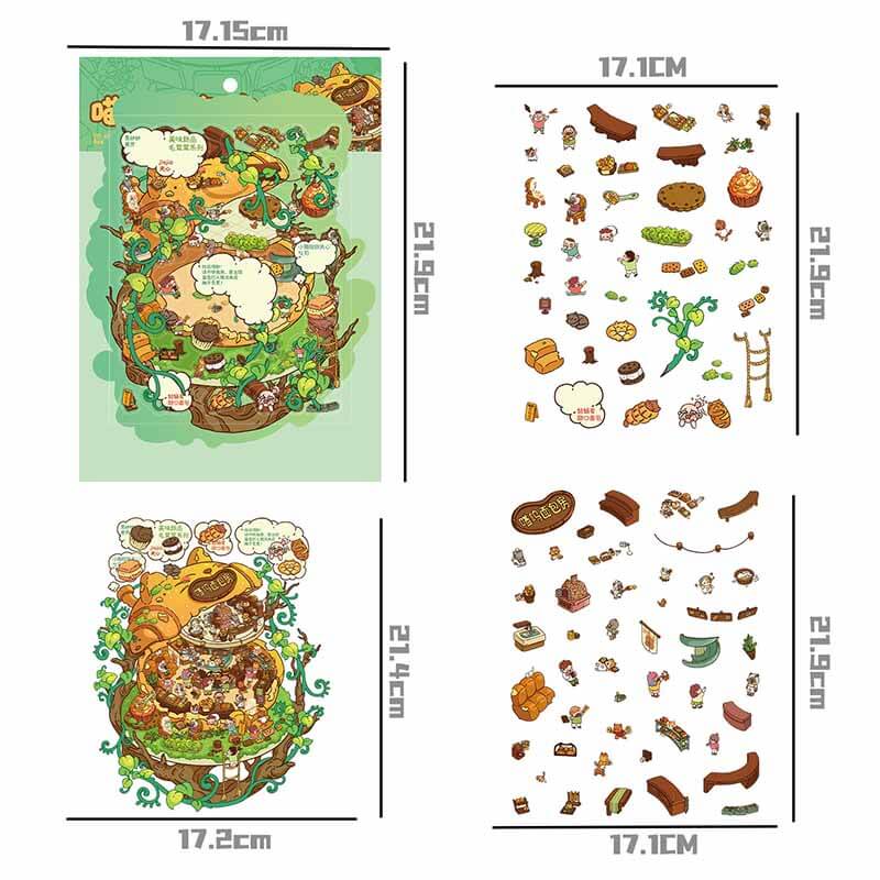 Outdoor Moments DIY 3D Scene Stickers 2 Cute Scenes(L)