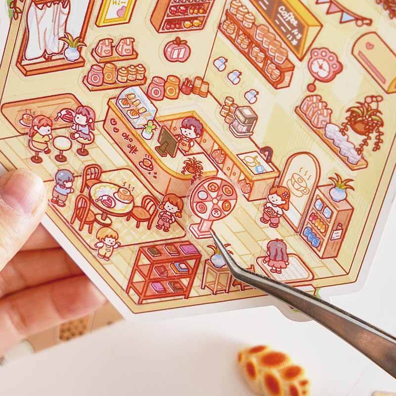 Palette of Delight DIY 3D Scene Stickers 3 Cute Miniature Scenes(S)