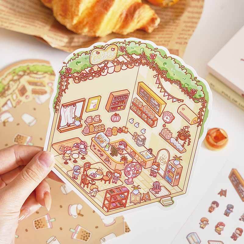 Palette of Delight DIY 3D Scene Stickers 3 Cute Miniature Scenes(S)