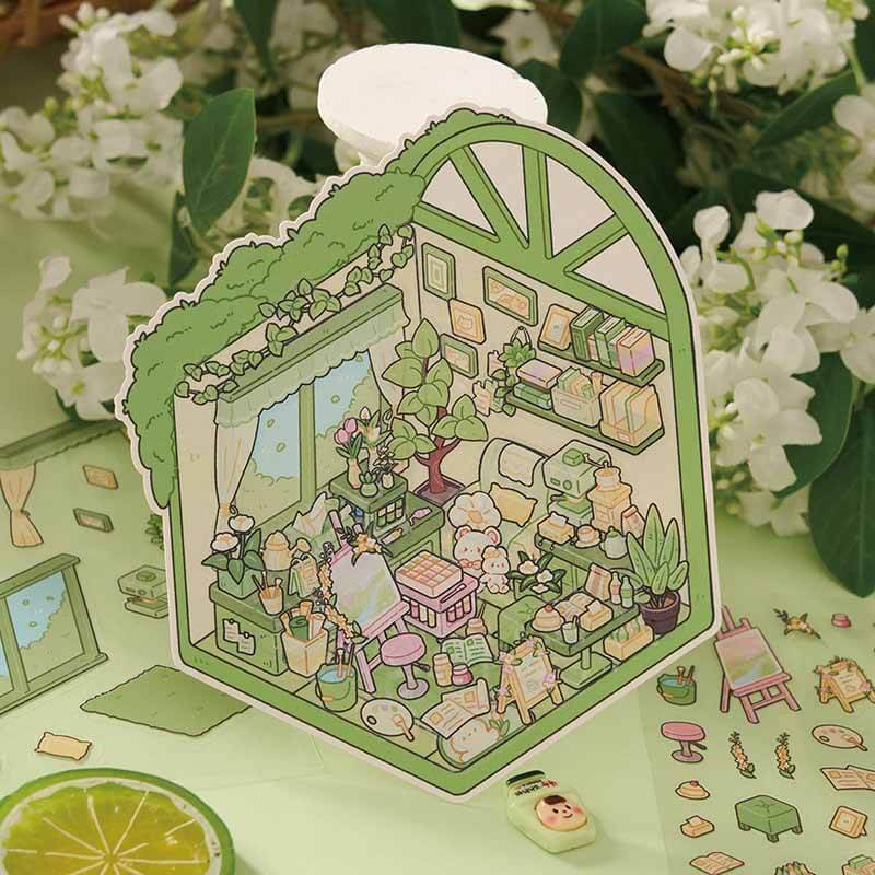Palette of Delight DIY 3D Scene Stickers 3 Cute Miniature Scenes(S)