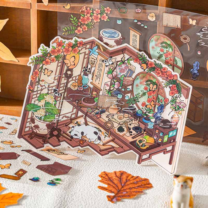 Pastel Fairytale DIY 3D Scene Stickers 4 Cute Miniature Scenes