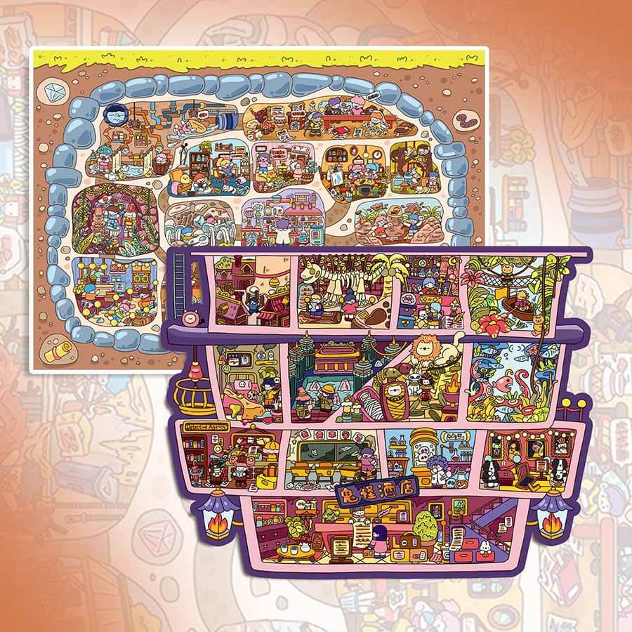 Phantom Residence DIY 3D Scene Stickers 2 Cute Scenes(L)