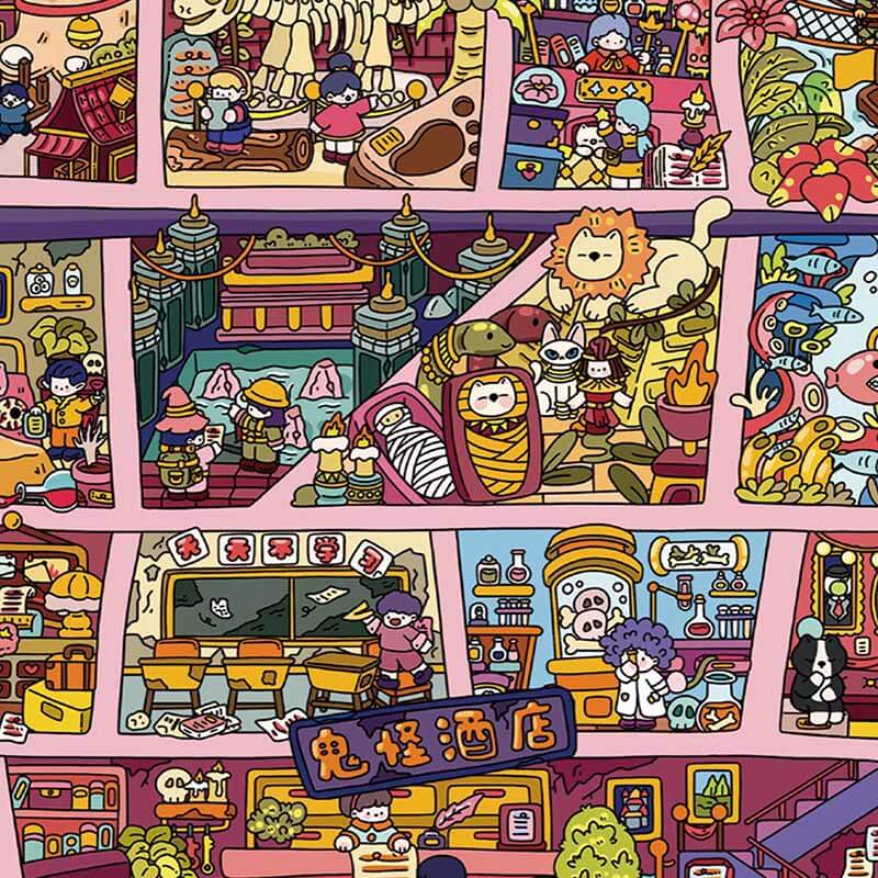 Phantom Residence DIY 3D Scene Stickers 2 Cute Scenes(L)