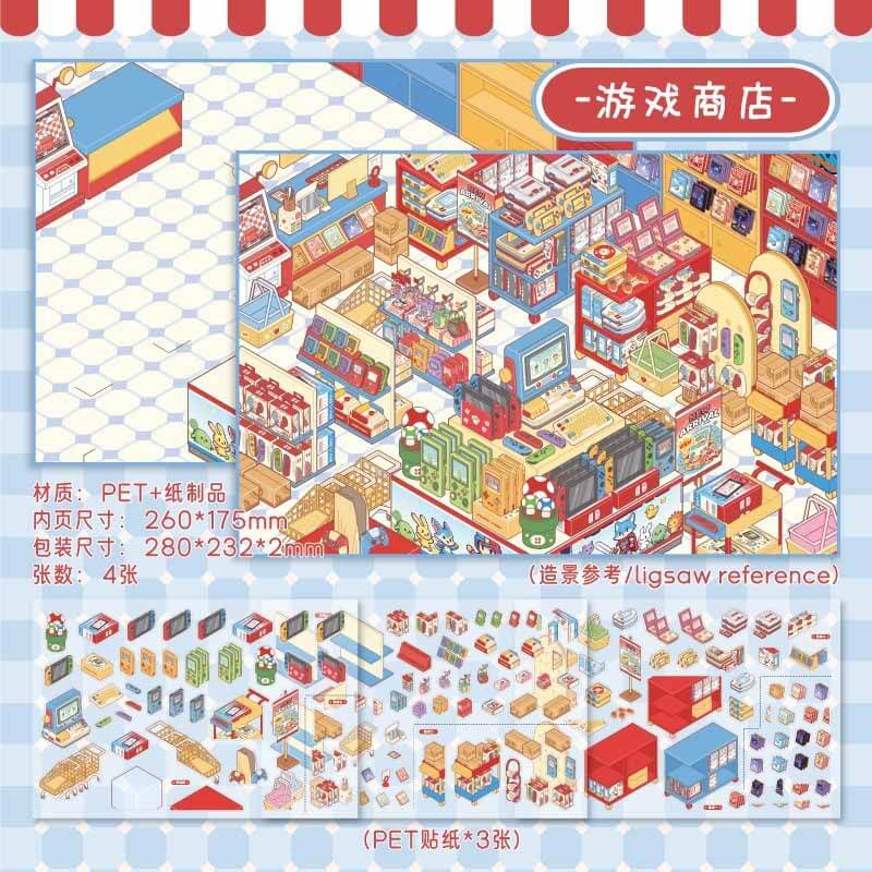 Play Zone DIY 3D Scene Stickers With Guide Lines(L)