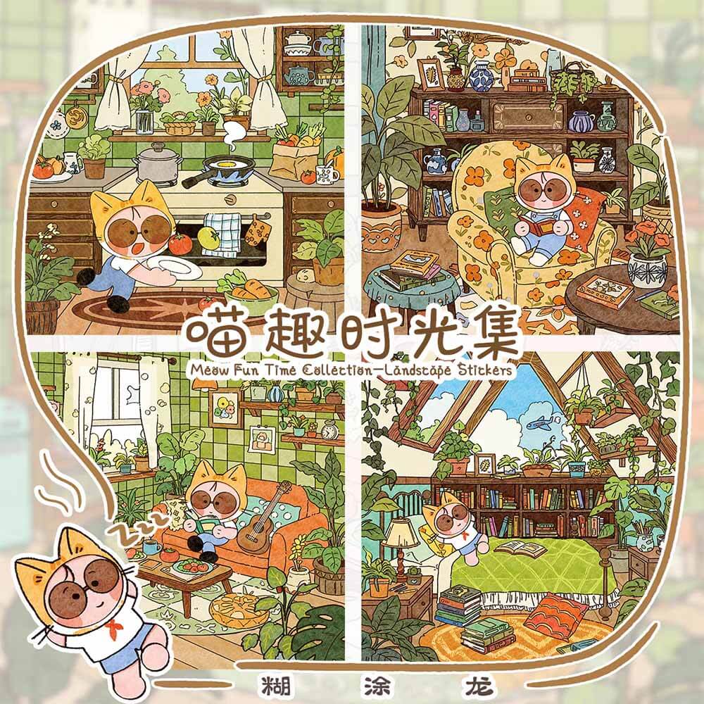 Playful Home DIY 3D Scene Sticker Cute Miniature Scenes(S)
