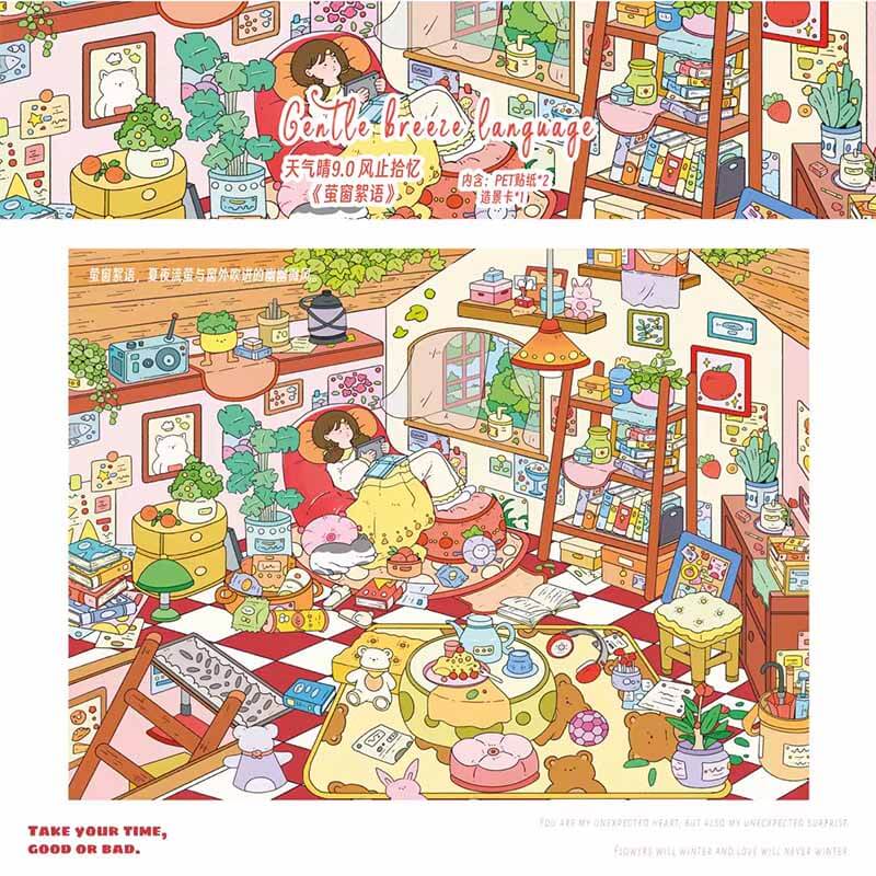 Poetic Dreams DIY 3D Scene Stickers 4 Cute Miniature Scenes(L)
