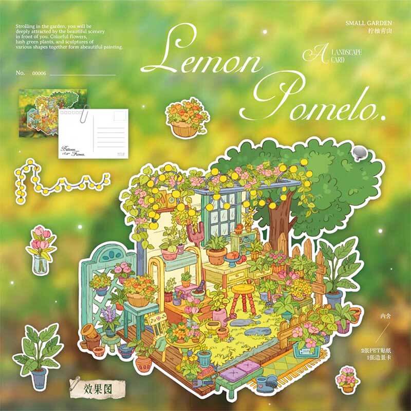 Poetic Earth DIY 3D Scene Stickers 4 Cute Miniature Scenes(M)