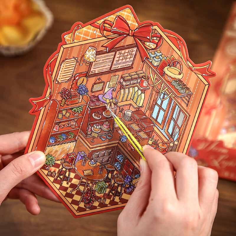 Quiet Afternoon DIY 3D Sticker 2 Cute Miniature Scenes(L)