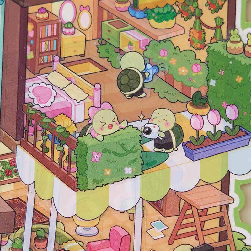 Quirky Friends DIY 3D Scene Stickers 2 Cute Miniature Scenes(L)
