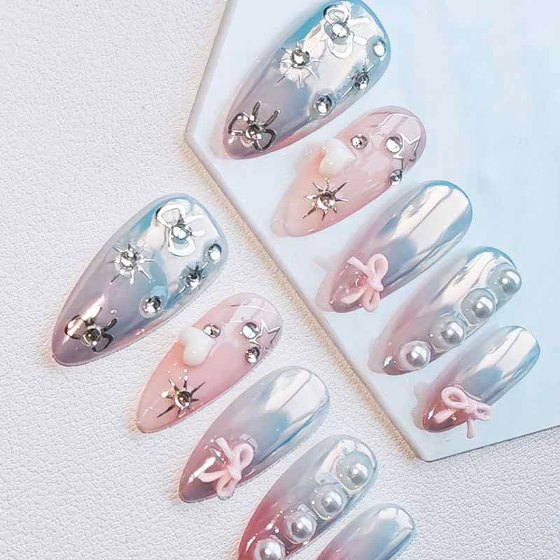 Beauty Art Garden Press On Nail Retro Space Pink 213