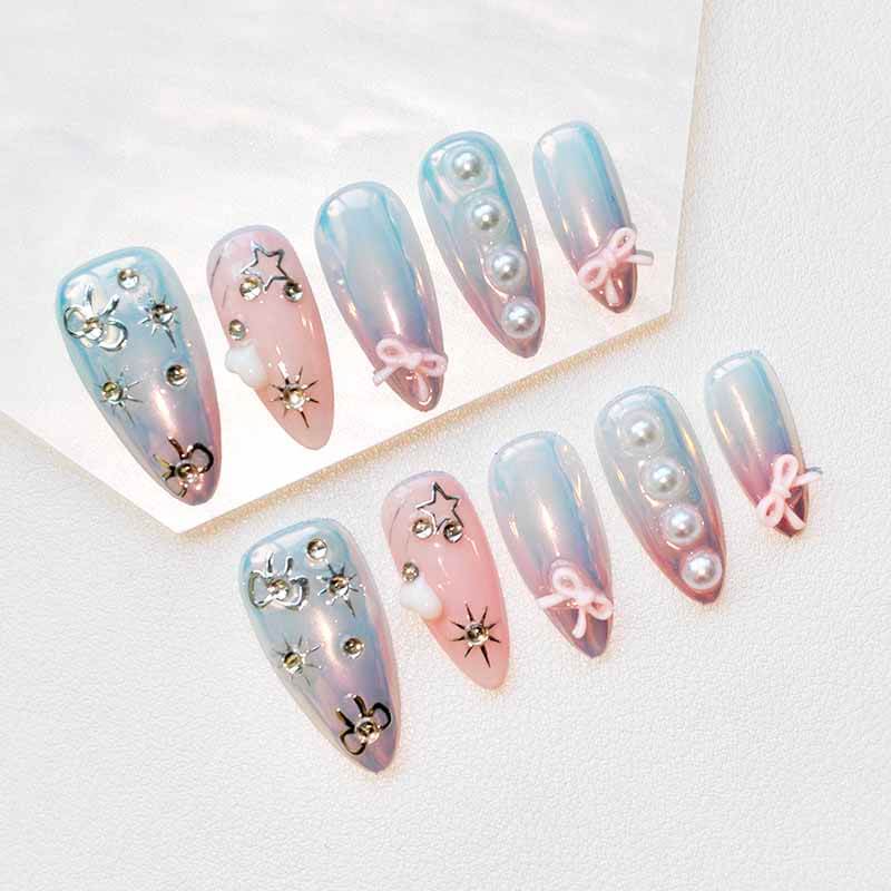 Beauty Art Garden Press On Nail Retro Space Pink 213