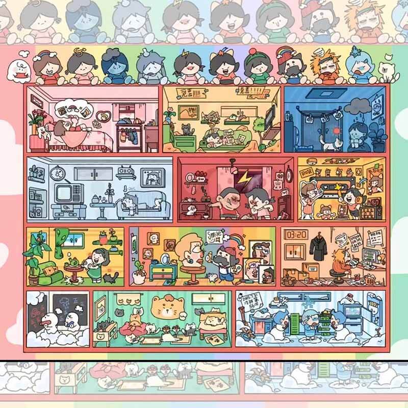 Riverside Reverie DIY 3D Scene Stickers 4 Cute Miniature Scenes(L)