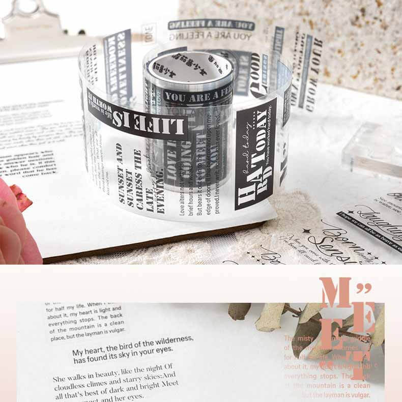 Romantic Letters PET Lettering Journal Stickers