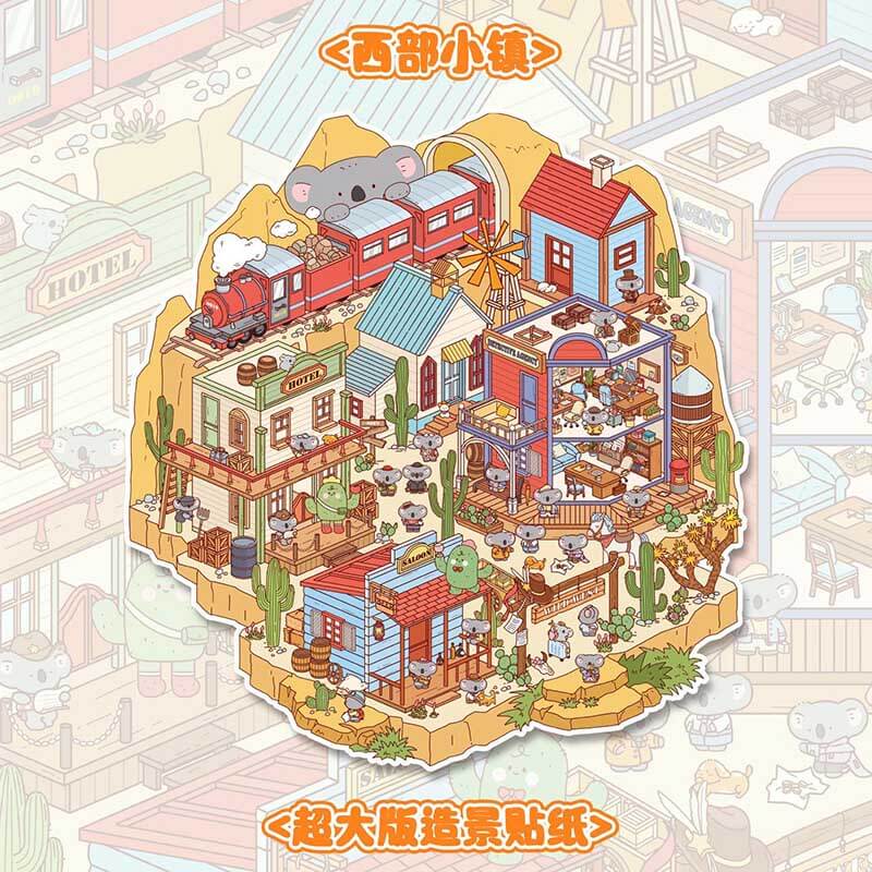 Rooted & Roaming DIY 3D Scene Stickers 3 Cute Miniature Scenes(L)