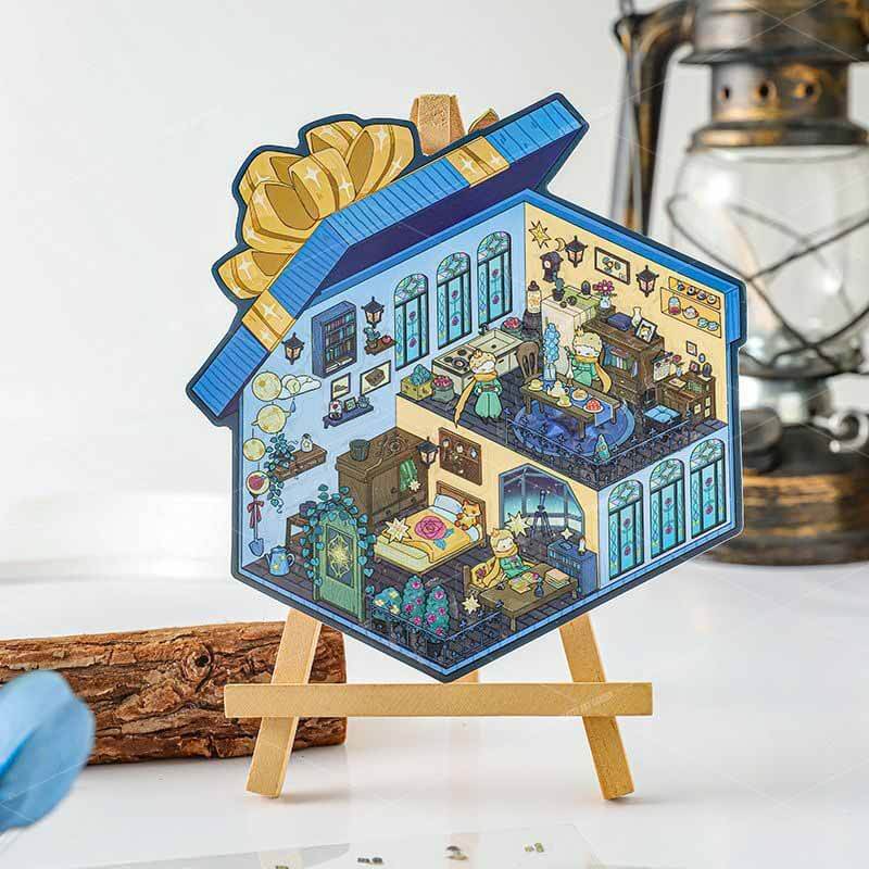 Rose Reverie DIY 3D Scene Stickers 4 Cute Miniature Scenes(M)
